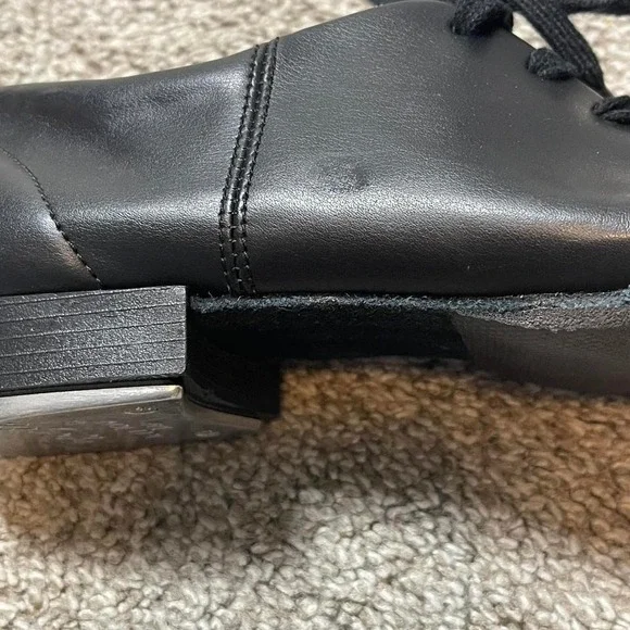 Black leather tap shoes - Picture 2 of 8
